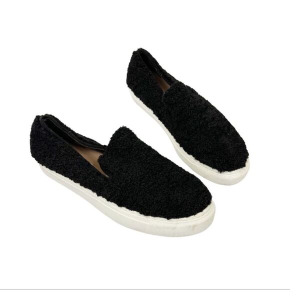 Steven New York Black Kimbel Faux Fur Shearling Slip on Women's Sneakers size 7. - Picture 1 of 10